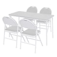 thumbnail image 4 of Sturdy & Portable 47.24" x 20.07" Folding Table – 4ft Rectangular Desk with Metal Frame, PU Leather Surface, Anti-Slip Feet, Scuff & Mark Resistant, No Assembly Needed, Ideal for Dining, Office, 4 of 8
