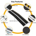 thumbnail image 3 of Telyswee 2-10 FT Portable Wheelchair Ramp, Wheel Chair Ramps for Homes with Transit Plate, Aluminum Wheelchair Ramp with Non-Skid Surface and Reflective Strips, Weight Capacity Up to 600 Lbs, 3 of 7