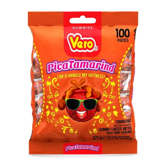Vero PicaTamarind Sweet and Spicy Chewy Candy, 21 oz, 100 Count Bag
