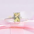 thumbnail image 5 of HeartsAndYou 2ct Natural Radiant Yellow Sapphire & Diamond Ring Trilogy 14k SOLID White Gold, 5 of 9