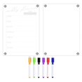 thumbnail image 2 of 1 Set Weekly Planner Whiteboard Transparent Write Board Acrylic Magnetic Weekly Planner Board, 2 of 3