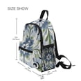 thumbnail image 3 of FORMRS School Backpack with Front Zippered Pocket 12" Student Travel Daypack, Green Floral, 3 of 6