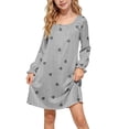 thumbnail image 2 of LIaqionyy Girls Dress Casual Loose Long Sleeve Loungewear Kids Soft Christmas Dresses Home Wear Clothes, 2 of 8