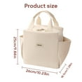thumbnail image 6 of VICHVVY 12L Lunch Bag for Women Cute Corduroy Lunch Tote Bags Reusable Insulated Lunch Box Large Capacity Reusable Insulated Cooler for Work School Picnic, 6 of 8