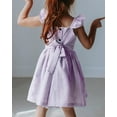 thumbnail image 4 of Sherrylily Girls Spaghetti Dress for Kids Striped Ruffle Sleeve Dresses, 4 of 5