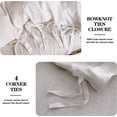 thumbnail image 3 of Simple&Opulence 100% Linen Duvet Cover Set, 3 Piece Belgian Flax Breathable Bedding, Queen Size 88''x92'' (1 Comforter Cover+2 Pillowshams) with Tie Closure Style,White, 3 of 8