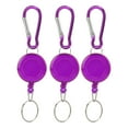 thumbnail image 3 of Porte-clés Antivol Télescopique, Multifonction Durable 3 Pcs Porte-Clés Rétractable Boucle Légère Compacte pour Extérieur Bleu, Vert, Violet, 3 of 8