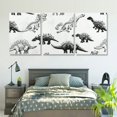 thumbnail image 5 of Shadudu Dinosaur Canvas Wall Decor for Bedroom Home Office - Set of 3 Triptych Art Prints 12x16 inches 12"x16"x3pcs, 5 of 6