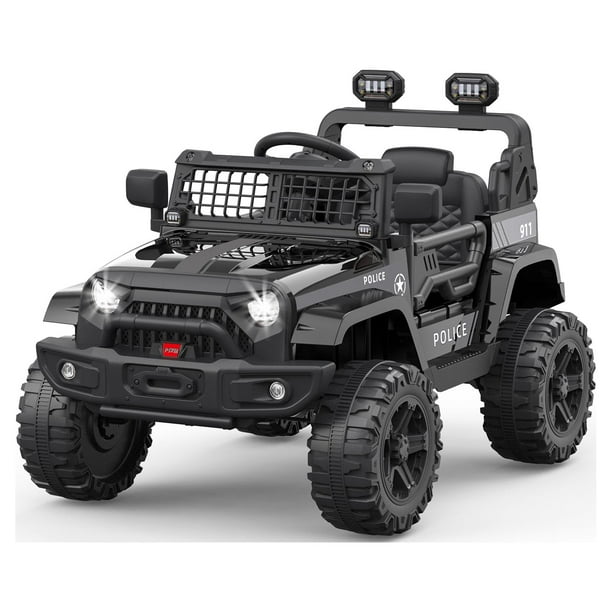 Coche eléctrico infantil 12V 4x4 para niños y niñas - Control remoto parental - Suspensión de muelles - Luces LED - inalámbrico - 2 plazas - Ruedas EVA - Batería recargable