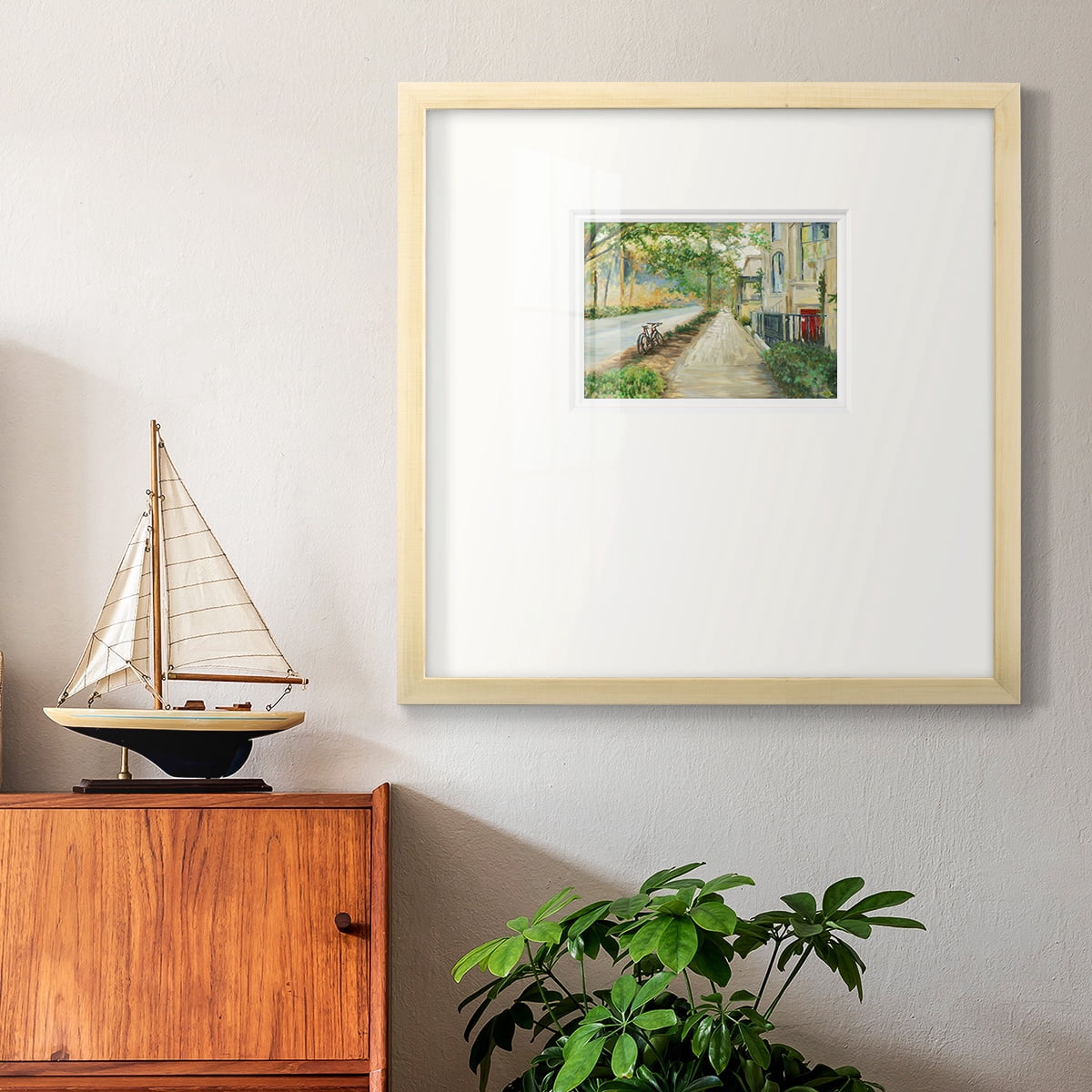 Sunny Side of the StreetPremium Framed Print