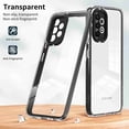 thumbnail image 2 of SaniMore for Samsung Galaxy A73 5G Case Slim Transparent [Not Yellowing Technology], Rugged PC & TPU Bumpers Built-in Detachable Lens Protector Shockproof Protective Cover, Black, 2 of 7