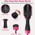 thumbnail image 5 of One Step Hair Dryer,Volumizer Hot Air Hair Dryer Brush,Salon Negative Electric Blow Dryer Rotating Curler and Ion Hair Straightener Brush for Fast Drying,Straightening,Curling, 5 of 10