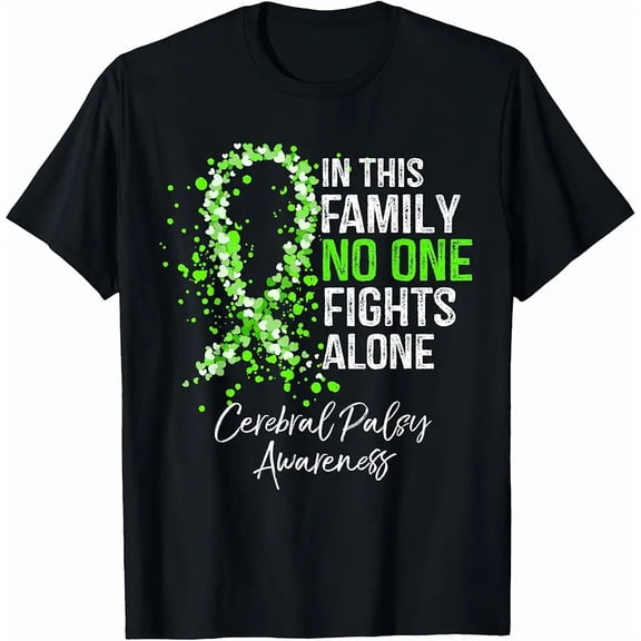 in This Family No One Fights Alone Shirt Cerebral Palsy T-Shirt
