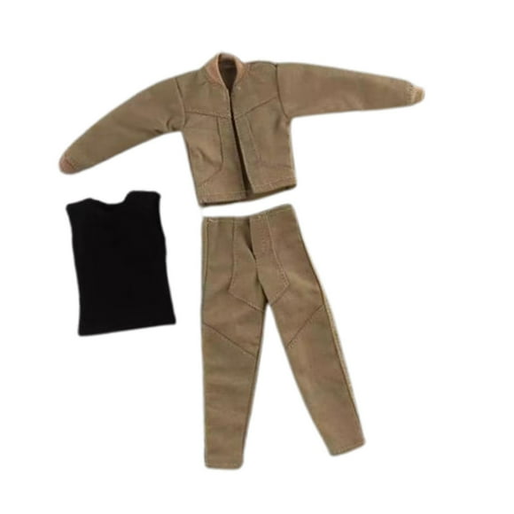 Ropa para figuras de acción a escala 1/12 perfecl chaqueta chaleco pantalón Caqui