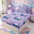 thumbnail image 2 of Manfei Cartoon Axolotl Print Zipper Queen Comforter Set with Fitted Sheet and 2 Pillowcases,Ocean Themed Animal Zipper Bedding Set,Colorful Stars Reversible,4 Pieces, 2 of 7