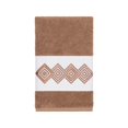 thumbnail image 2 of Authentic Hotel and Spa Turkish Cotton Diamonds Embroidered Latte Brown Hand Towel, 2 of 3
