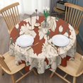 thumbnail image 3 of Pioneer Flower Floral Print Pattern Round Tablecloth 60"x60",Wrinkle Wipeable Table Cloth for Kitchen Dining Room Picnic Patio Party, 3 of 6