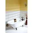 thumbnail image 3 of Aqua Eden VCT3D483018NT5 48-Inch Cast Iron Roll Top Clawfoot Tub with 3-3/8 Inch Wall Drillings, White/Oil Rubbed Bronze, 3 of 5