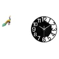 thumbnail image 1 of Estatua del pavo real,Estatua de pavo real,adorno de escritorio creativo y divertido,Reloj de pared grande,Reloj de pared acrílico silencioso moderno,Reloj de pared grande para, 1 of 8