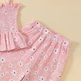 thumbnail image 5 of Wxirdiow Summer Outfits for Little Girls Infant Baby Toddler Girls Clothes Sleeveless Camisole Linen Pants Set Baby Summer Outfits Pink Size,6-7 Years, 5 of 6