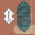 thumbnail image 4 of 36x13-in Handmade Floral Decorative Glass Beaded Table Runner for Tabletop Decor - Blue & Aqua, 4 of 7