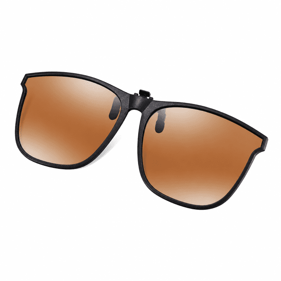 VORALYN Polarized Glasses Lightweight Flip Up Sunglasses Clip-on Sunglasses for Prescription Glasses Gray Dark/Green/Brown