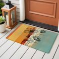 thumbnail image 4 of 2x3 Ft Entryway Area Rug, Floral Orange Kitchen Rug Runner Washable Floor Mat, Multicolor Striped Decadent Botanical Flower Non Slip Indoor Door Mat Throw Carpet for Bathroom Living Room Bedroom, 4 of 8