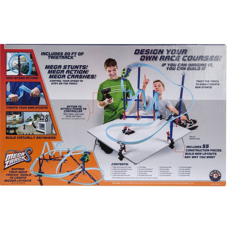 Lionel Mega Tracks Corkscrew Chaos Green Engine - Build Your Own Race ...