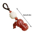 thumbnail image 2 of NSESSHome Natural Agate Jade Troops Pendant Feng Shui Keychain Luck Gifts For Men Women Bags Key Ring, 2 of 8