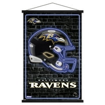 NFL Baltimore Ravens - Neon Helmet 23 Wall Poster with Magnetic Frame, 22.375" x 34"