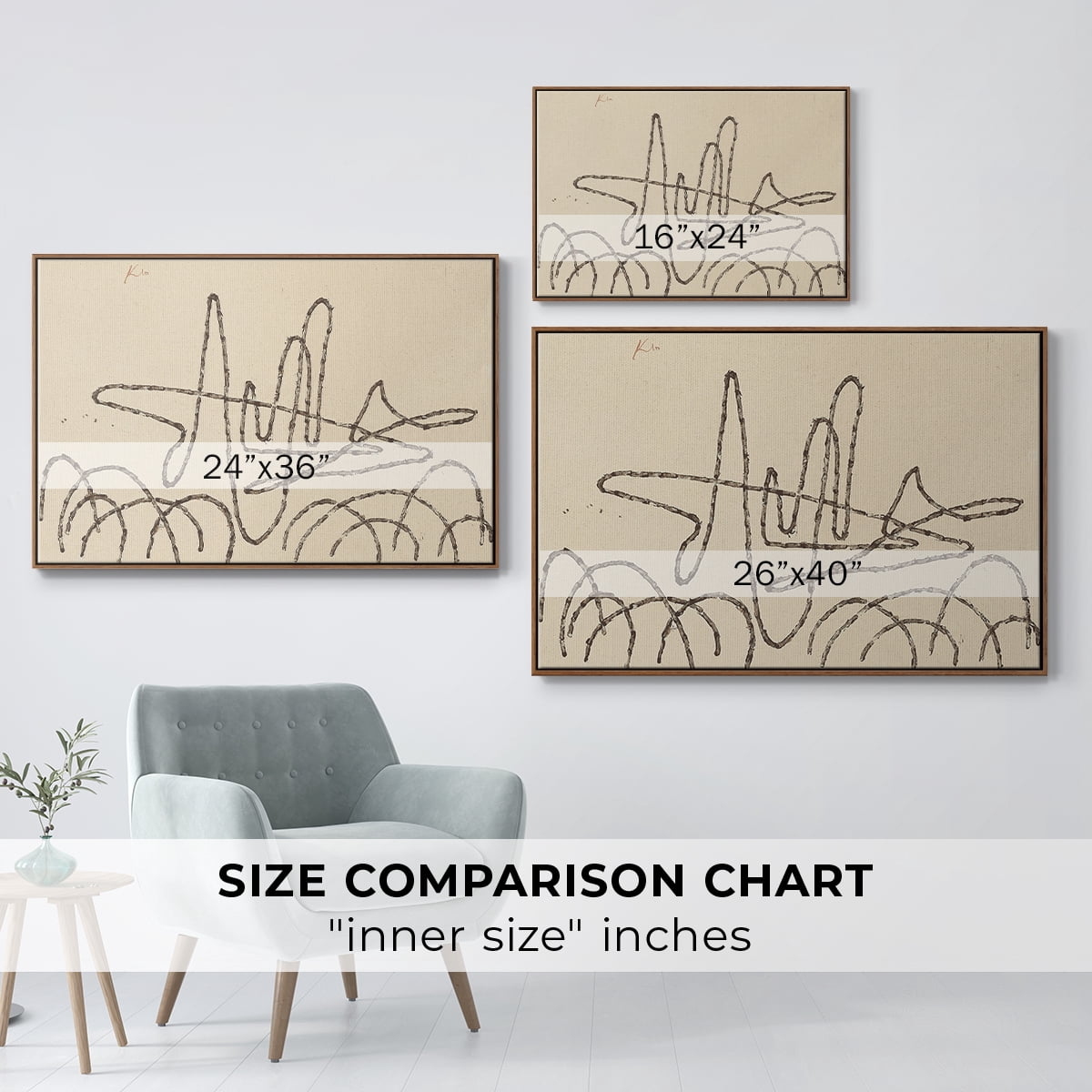 Vintage Landscape-CCLXVI By Wexford Home Framed in Walnut Wood Gallery Wrapped Canvas 25 in. x 37 in.