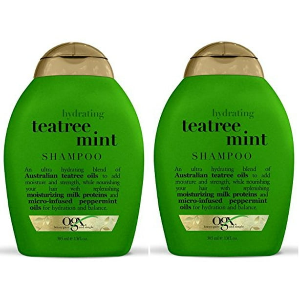Ogx Hydrating Shampoo Tea Tree Mint 13 Oz (Pack Of 2)