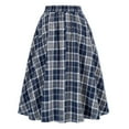 thumbnail image 2 of Nnhblu Women Fashion Plaid Printing with Buttons Vintage High Waist Pleated Skirt Womens Skirts Skorts Skirts for Women Blue, 2 of 4