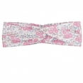 thumbnail image 1 of Floral Headband, Design of Blossoming Flowers in Pastel Tones, Elastic and Soft Women's Bandana for Sports and Everyday Use, Grey Red Coconut, by Ambesonne, 1 of 3