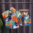 thumbnail image 2 of FAOWME Child New Toddler Boys Summer Outfits Printed Shirt And Shorts Sets Casual Casual Cotton Clothes Sets Lovely O-Neck Dailywear, 2 of 7