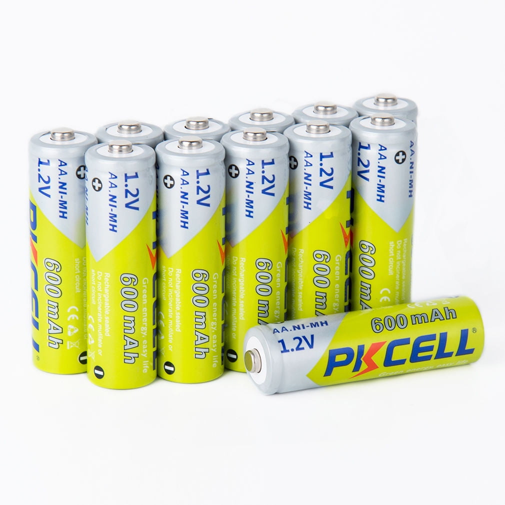 Lot De 12 Piles Rechargeables Ni-MH AA 1.2V 1200mAh - Pour Lampes Solaires Extérieures, Jouets, Télécommandes - 12