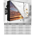 thumbnail image 7 of Daisy Outdoor TV Cover 70 to 75 inch Watercolor Flowers Vintage Wood Grain Waterproof Dustproof TV Covers for Outside with Zipper Remote Control Pocket Flat Screen Protectors, 7 of 7