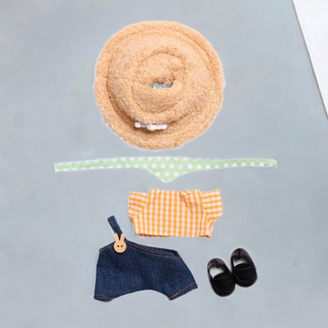 Camiseta de muñeco de peluche perfke y pantalones disfraces 5 uds