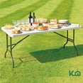 thumbnail image 2 of Mesa Plegable 240cm Portatil Portafolio Fiesta Jardin Hogar KingsHouse 300165, 2 of 8