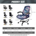 thumbnail image 5 of HELLHERO Dolphin Cherry Blossom Print Desk Chair Cover, Office Chair Cover with Armrest Covers Stretchable, High Back Office Seat Covers for Universal Rotating Chairs, Purple, 5 of 6