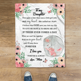 thumbnail image 2 of Blanket For Daughter From Mom, Personalized To My Daughter Blanket From Mom – Elephant Design – Soft Fleece Throw – Birthday, Graduation, or Christmas Gift for Daughter - Fleece-50x60, 2 of 4