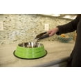 thumbnail image 2 of Iconic Pet 2-Pack Color Splash Stripe Non-Skid Pet Bowl, For Dog or Cat, Green, 64 Oz, 8 Cup, 2 of 12