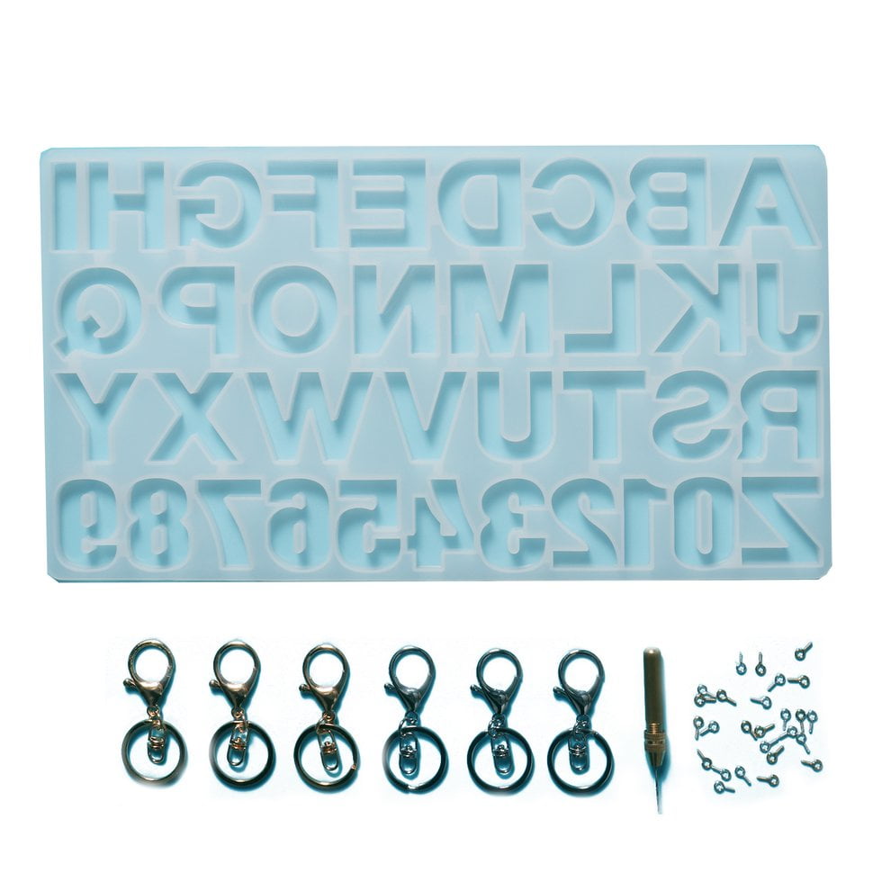 Download Unique Design Alphabet Silicone Molds Number Letter Necklace Casting Diy Craft Supplies Tools Key Chain Making Kit Keychain Ring Set Walmart Com Walmart Com