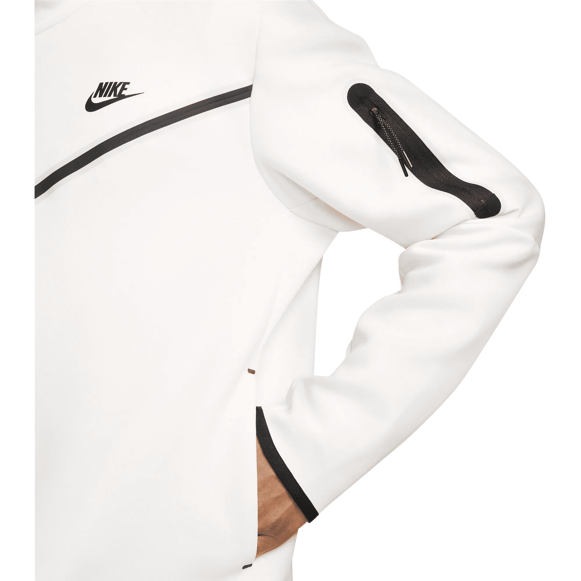 723＊ Men's Nike Sportswear Phantom/Black Tech Fleece Full-Zip Hoodie