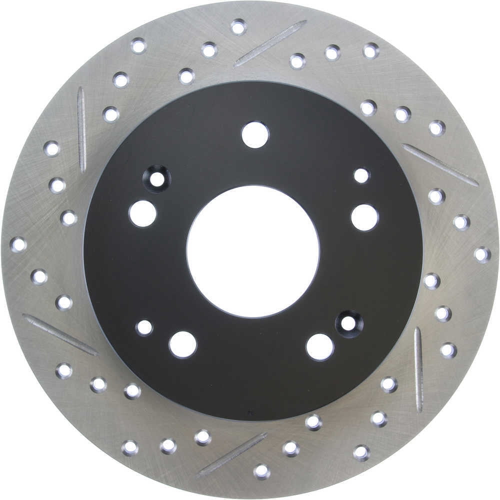 StopTech 02-06 Acura RSX Incl. Type S / 97-01 Integra Type R Slotted & Drilled Right Rear Rotor Fits select: 1998-2002 HONDA ACCORD, 2004-2005 HONDA CIVIC SI
