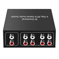 thumbnail image 3 of 4 Ports Bi-Directional Audio Switcher Box Audio Rotary Switch Plug Play Audio Splitter for TV Game Console Headphone, 3 of 6