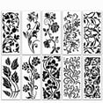 thumbnail image 2 of CQCYD Flower Stencils, 10 Pack Leaf Texture Painting Templates Hollow Out Art Stencils For DIY Wall Decor Canvas Painting Scrapbooking Craft Projects, 2 of 5