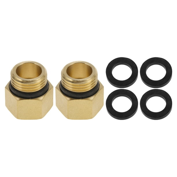 Conectores de rosca interna externa de latón de 1/2" hembra x 1/2" macho Unique Bargains 63/64" 2 Pcs