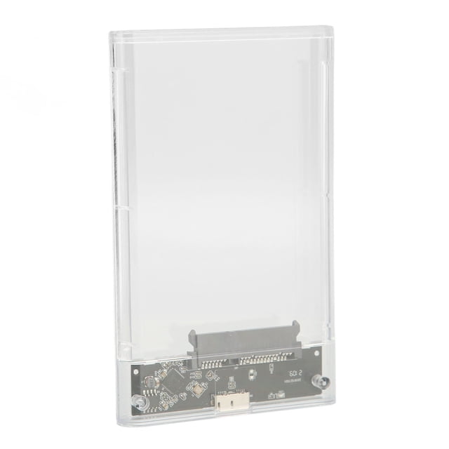 2.5in Transparent HDD Enclosure, External Hard Drive Enclosure For 2.5in Interface Hard Drive Or SSD Under 10mm,Hard Drive Case USB3.0 Compatible With USB2.0