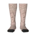 thumbnail image 1 of Fotbe Rose Gold Marble Texture Calcetas Divertidas Estampadas para Hombre y Mujer, Calcetas de Algodón hasta la Rodilla para Caminar, Correr, Enfermería y Embarazo, 1 of 6